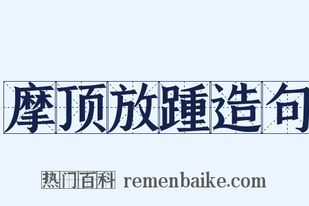 摩顶放踵造句是什么意思的图片